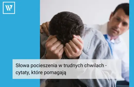 Mężczyzna pociesza przyjaciela, który ukrywa twarz w dłoniach. Dowiedz się, jak kogoś pocieszyć sms-em, wysyłając wspierające słowa.