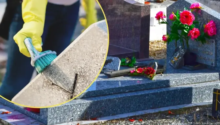 Rękawiczki i szczotka pomagają w czyszczeniu pomnika. Dowiedz się, czym zmyć parafinę z pomnika, aby przywrócić mu dawny blask.