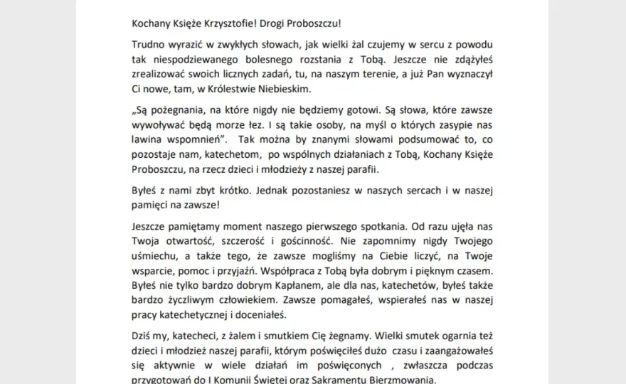 Pożegnanie zmarłego czytane przez księdza - Jak napisać godny tekst?