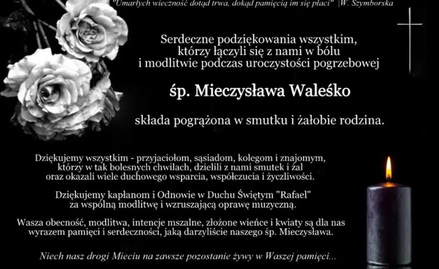 Co odpisać na podziękowanie za udział w pogrzebie - Taktowne wzory